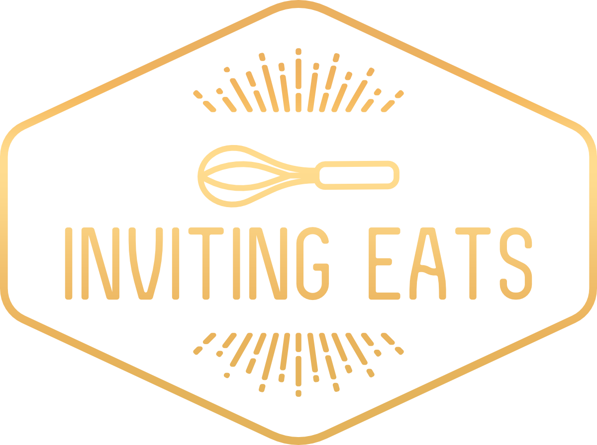 gold Inviting Eats logo with transparent backgorund